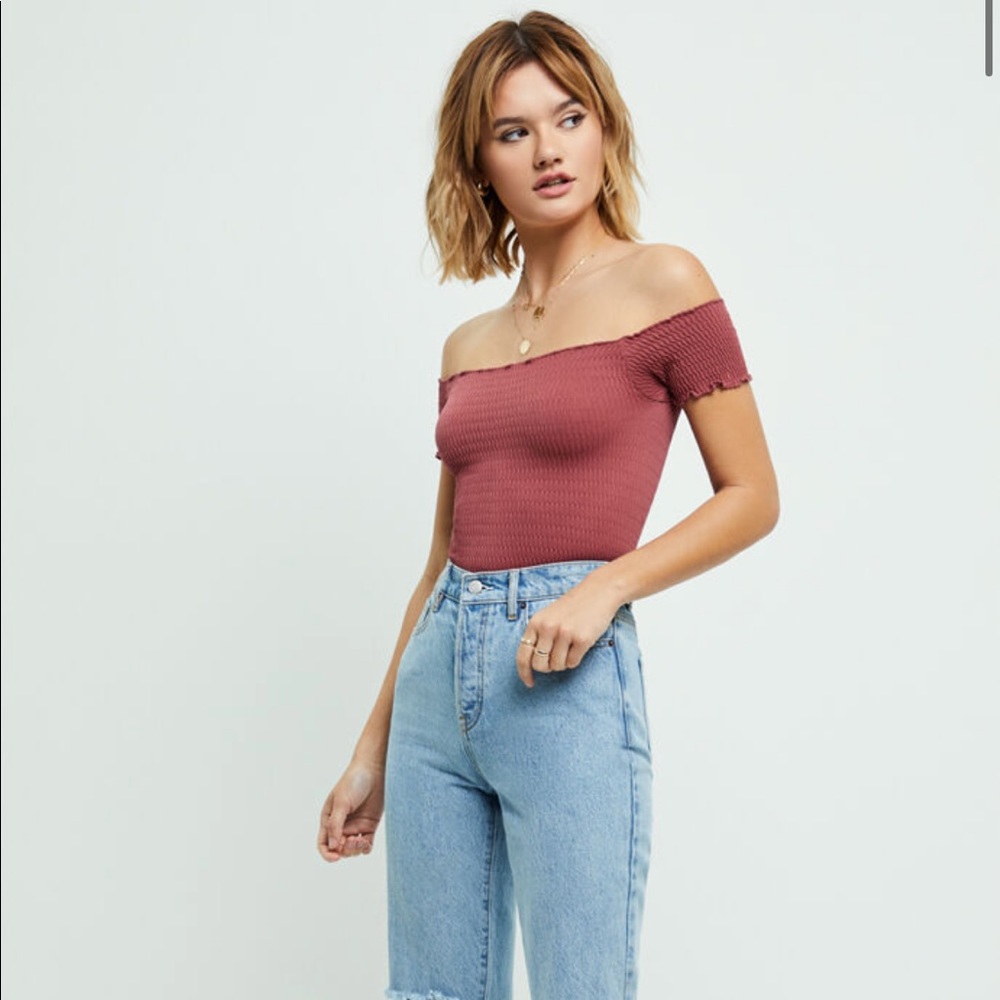 NWT Free People Moulin Ruched Cami Top in Marsala - Picture 3 of 8